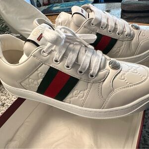 Gucci Screener Leather Low-Top Sneakers